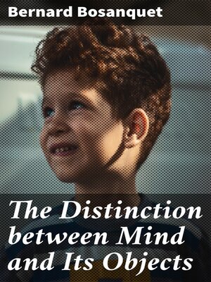 cover image of The Distinction between Mind and Its Objects